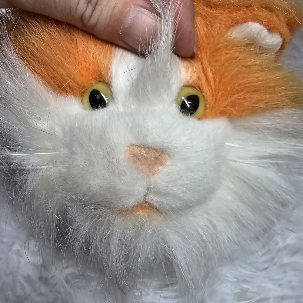 Gund Chuck Whiskas Kitty Cat Plush Orange White Yellow Eyes Advertising 16